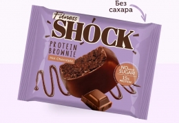 Протеиновое печенье Брауни FitnesShock "Горячий шоколад" 50гр