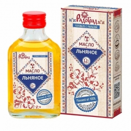 Масло льняное нерафинированное холодного отжима, 100 мл