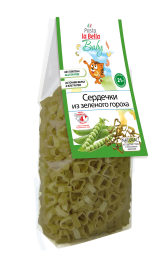 Сердечки из зеленого гороха "Pasta La Bella BABY", 250 гр