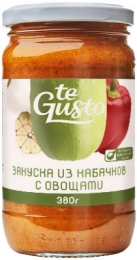 Закуска из кабачков с овощами низкокалорийная, 380 гр