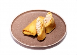 Завтрак № 12 Блины нутовые с жульеном из курицы